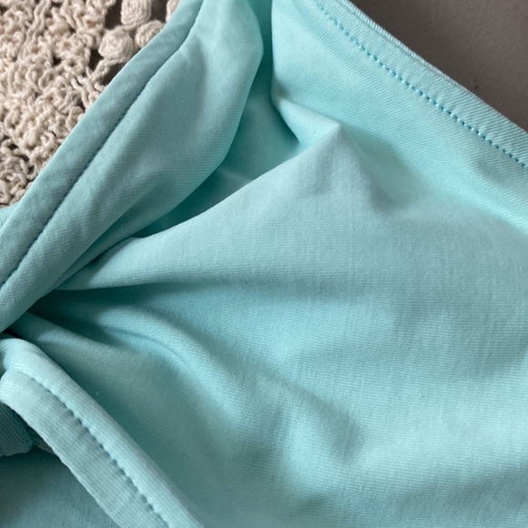 NWT L*Space Aqua Green Crochet Back Bikini Top🤍💙💚 - Picture 5 of 9